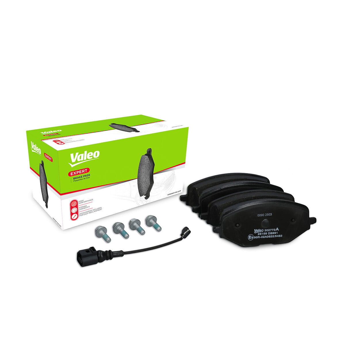 Jeu de 4 plaquettes de frein VALEO ref. 302773A